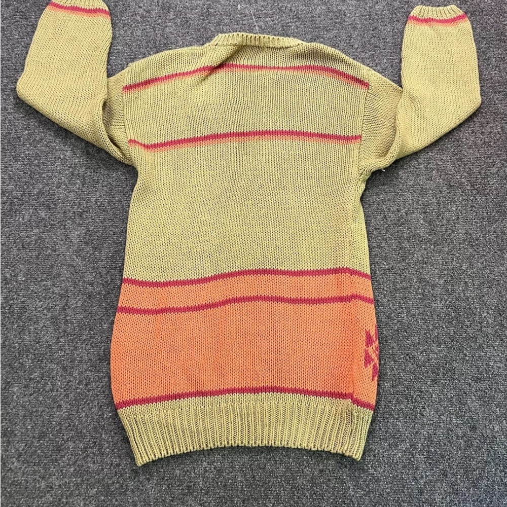 Vtg Sweater  Aztec Recent Works Woman’s Chunky 90’s Tan Long Small Knit - Picture 3 of 6